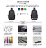 Custom Logo Stylish Waterproof Portable Men Chest Back Bag Outdoor Travel Crossbody Single Sling Pack Sports Chest Bag