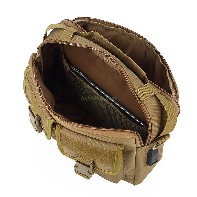 New Outdoor Camping Trekking Chest Shoulder Crossbody Bag Usb Charging Camouflage Tactical Messenger Bag