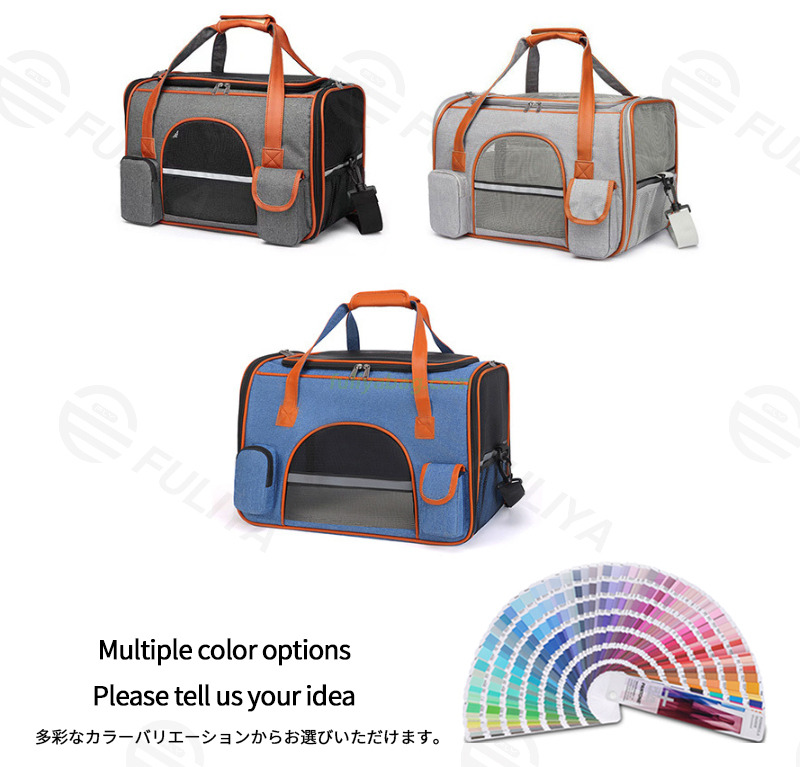 Custom Wholesale Outdoor Portable Folding Mesh Breathable Pet Travel Carrier Bag for Dogs and Cats Pet Transport Cage