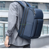Large Capacity USB Charging Port Black Leather Backpack Business Waterproof Travel Laptop Backpack for Men