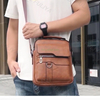 New Fashion Pu Leather Square Classic Vintage Waterproof Men Messenger Bags Sling Shoulder Crossbody Bags