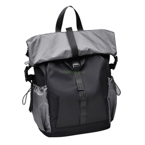 Rolling Top Functional Pockets Causal Travel Sport Riding Backpack Male College Students Laptop Backpack