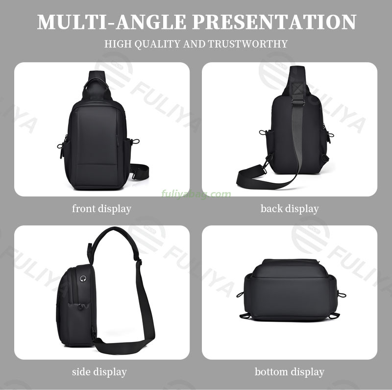 Multi Functional New Mens Chest Bag Waterproof Film Large Capacity Lightweight Custom Logo Single Shoulder Bag