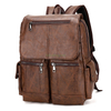High Quality PU Leather Rucksack Leisure Stylish School College Laptop Backpacks for Women Men Business