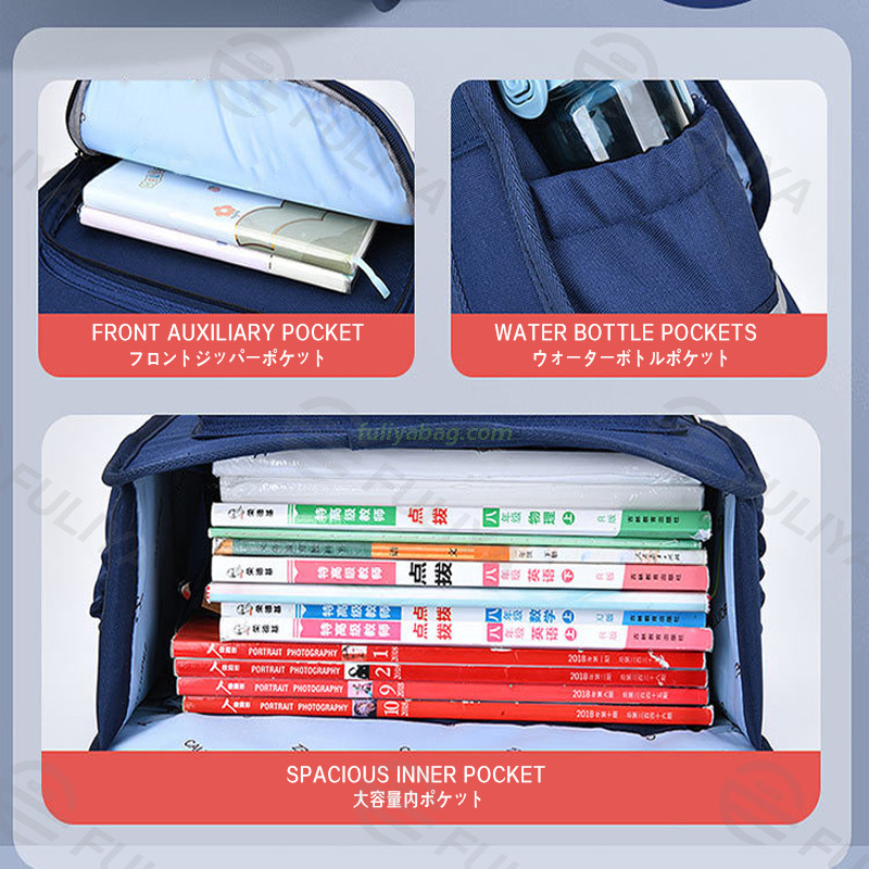 Japanese Style Large Capacity Backbag Vertical Primary Kids Knapsack Student Rucksack Bags School Backpack for Boy Girl