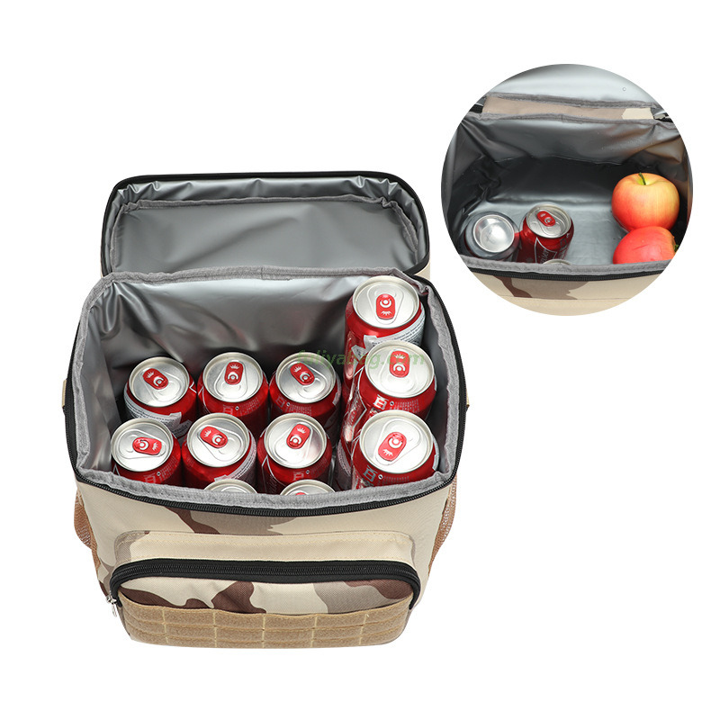 Outdoor Waterproof Oxford Tactic Camouflage Thermal Insulation Bag Portable Picnic Lunch Insulated Cooler Bag