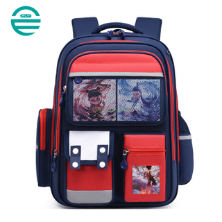 Custom Logo Printed Girl Waterproof Anime Stationery Large Capacity Children Student Backpack Kids School Bag
