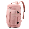 Custom Logo Fashionable PU Duffle Bag Portable Zipper Closure Shoe Compartment Sport Gym Travel Backpack for Men Women