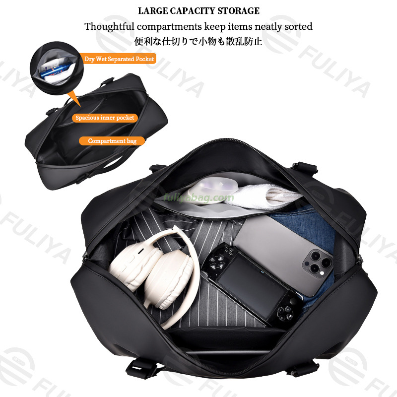 Unisex Large Capacity Portable Luggage Trolley Sleeve Duffel Bag Waterproof Outdoor Fitness Sports Travel Business Bag