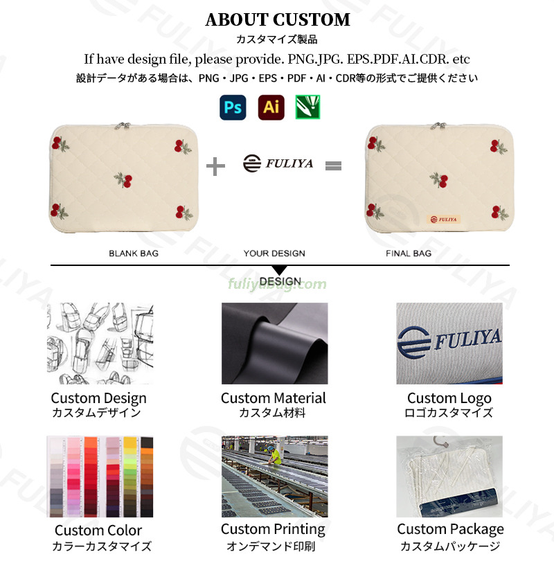 Custom 13-14 Inch Laptop Case Women Computer Bag 16 Inch Puffy Laptop Sleeve Compatible for MacBook Notebook Air Pro