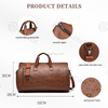 Custom Logo PU Leather Outdoor Men Suit Garment Travel Duffel Tote Bag For Clothes Cover Foldable Travel Suit Bag