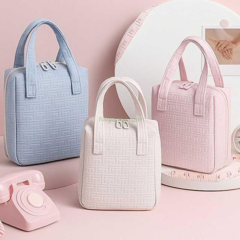 Large Capacity Handheld Organizer Bag Durable Portable Toiletry Travel Makeup Bag Pu Material Waterproof Cosmetic Bag