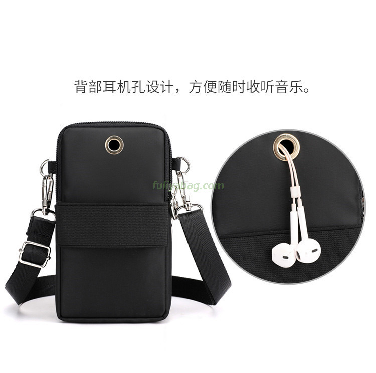 Luxury Fashion Nylon Custom Ladies Single Mobile Phone Bags Waterproof Small Women's Messenger Crossbody Bag