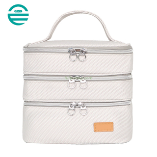 Custom Wholesale Travel Makeup Case Organizer Bag Portable Toiletries Skin Care Jewelry Storage Zipper Cosmetic Bags