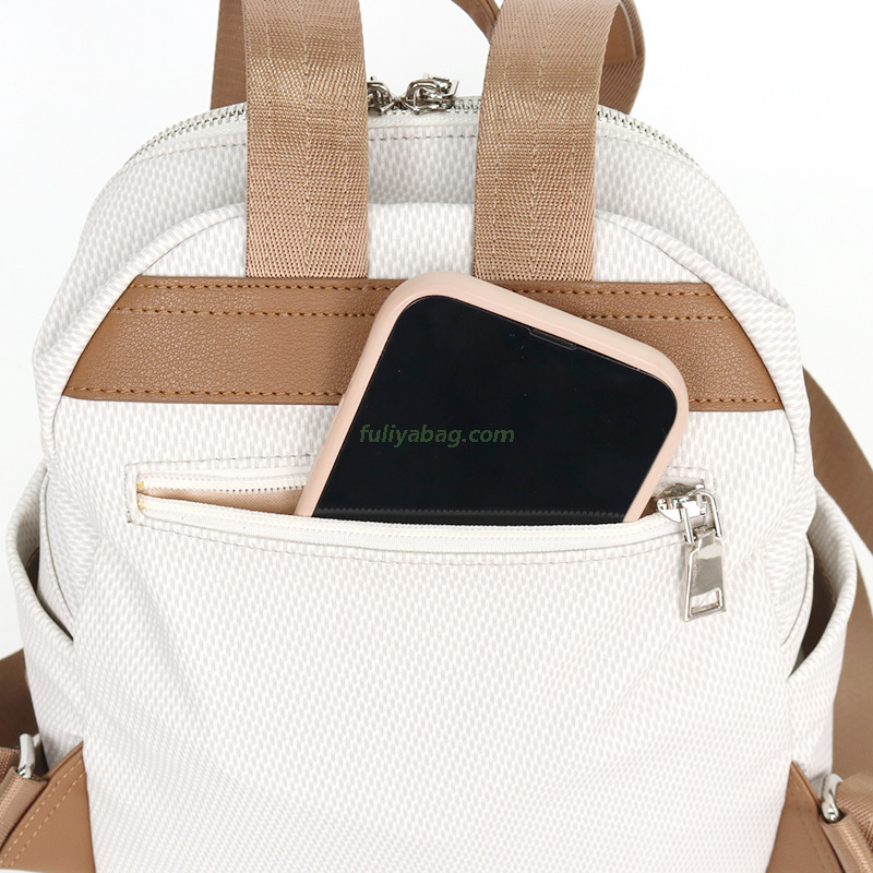 Custom Fashionable School Travel Bag Soft Texture Logo Pattern Ladies Girls Schoolbag Casual Women's Backpack