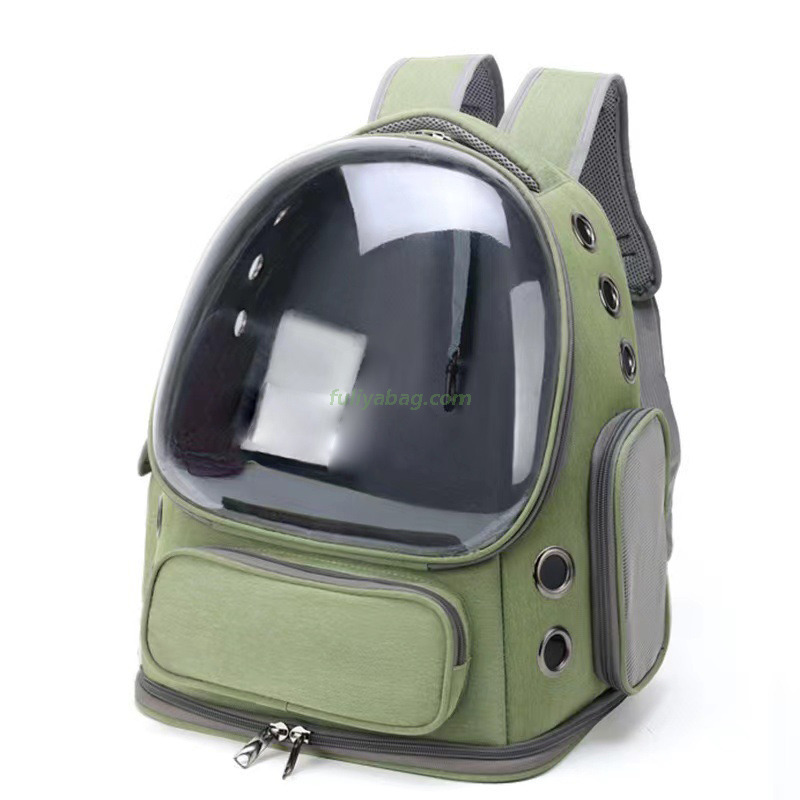 Portable Light Weighted Pet Backpack Outdoor Travel Cat Dogs Bag Belt Zipper Bubble Expandable Pet Backpack