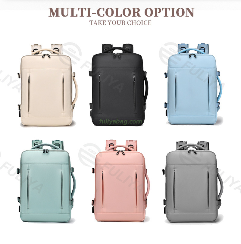 Custom Large Expandable Smart Travelling Bagpack Mens Women Business Travel Laptop Backpack With USB Charging Port