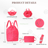 Wholesale Custom Dual-purpose Folding Crossbody Bag Light Weight Sport Gym Pouch Bag Drawstring Backpack with Logo