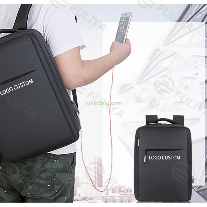 OEM ODM Waterproof Custom Polyester Carry On Travel Nylon Oxford USB Laptop Backpack for Men Women Teenager