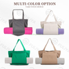 Custom Logo Portable Storage Gym Bag Large Eco Friendly Yoga Mat Carry Cotton Canvas Yoga Tote Bag with Pockets