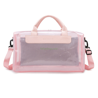 Custom Logo PVC Casual Transparent Storage Bag Waterproof Lightweight Outdoor Travel Swimming Duffle Sport Gym Bag