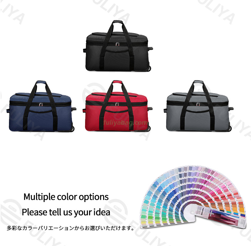 Custom Logo Waterproof Extra Large Oxford Travelling Bags Trolley Luggage Bag Folding Travel Bag Rolling Suitcase