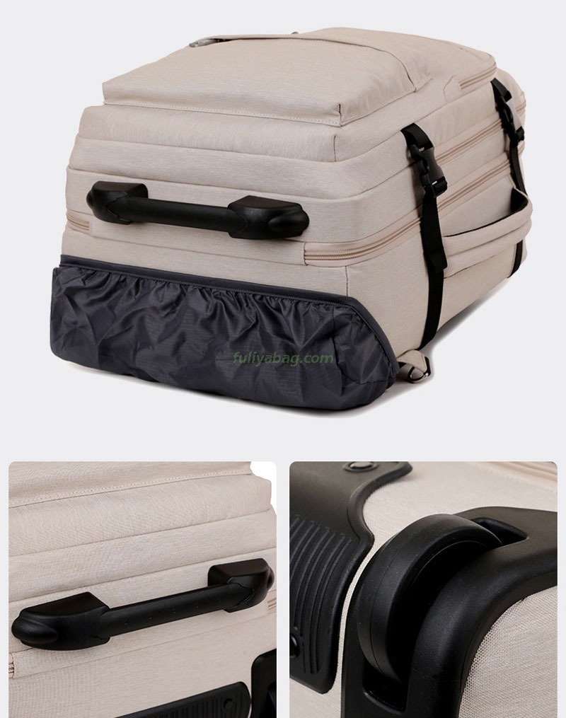 Custom Printed Large Capacity Waterproof SchoolBag Multi Layer Business Leisure 4 Wheeled Travel Laptop Trolley Backpack