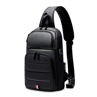 Waterproof Custom USB Charging Crossbody Shoulder Messenger Bag Motorcycle Chest Pack Bag for Men