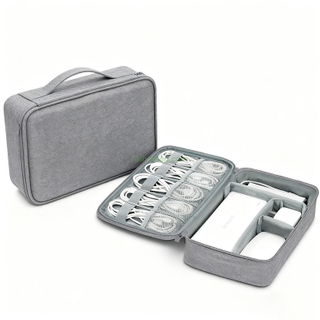 New Custom Logo Portable Zipper Travel Gadget Digital Electronic Accessories Storage Cable Earphone Organizer Bag