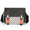 Fashion Men's PU Business Briefcase Bag Large Capacity Multi-Functional Square Plaid Travel Crossbody Shoulder Bag