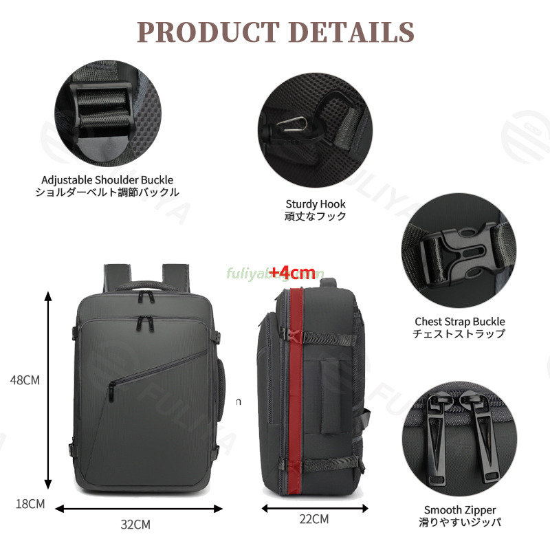 Custom Waterproof Bagpack Business Weekend Rucksack College Laptop Back Pack Expansion Travel Backpacks for Men Women