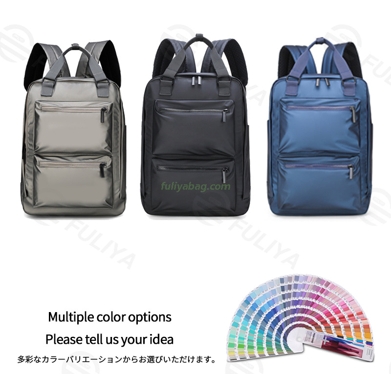 Custom Logo High-Capacity Office Fashion Outdoor Casual Business Waterproof Nylon Computer Daily Laptop Backpack