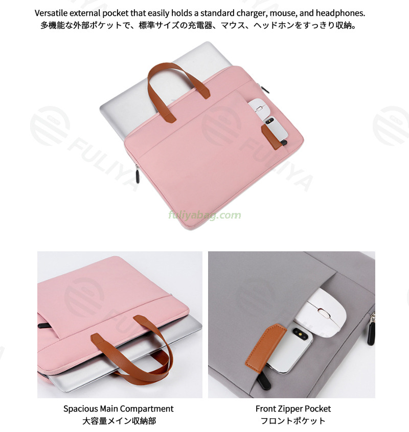 Custom Logo Color Thin Briefcase Waterproof Oxford Laptop Business Travel Computer Hand Bag Short Sleeve Laptop Bag