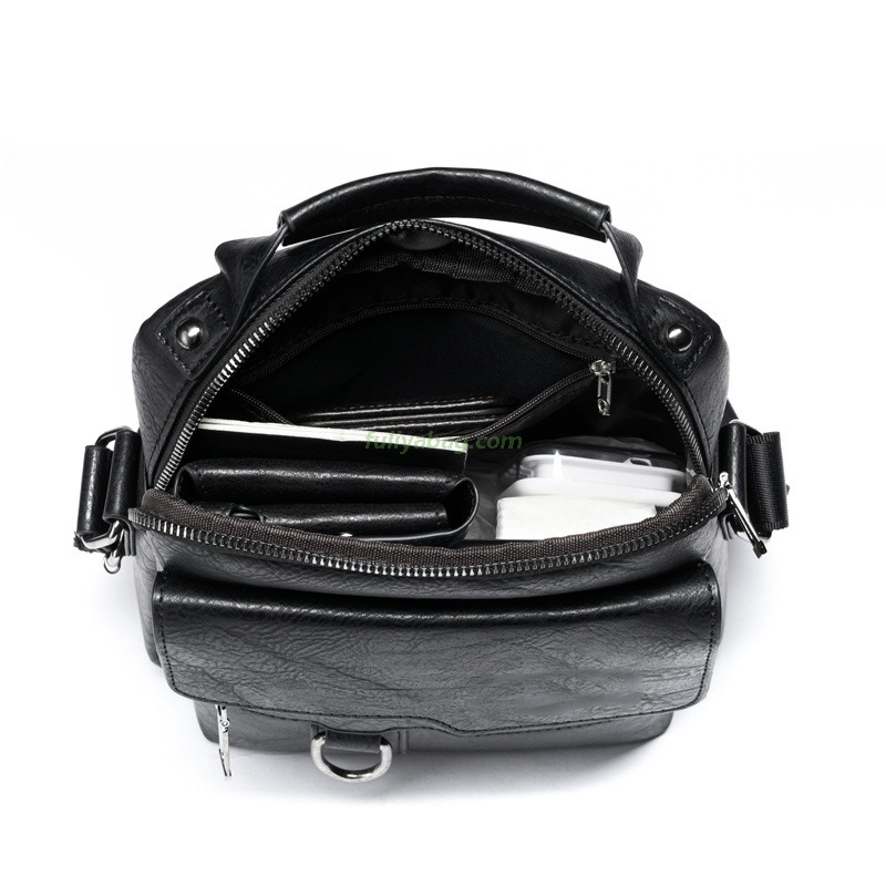 New Fashion Pu Leather Square Classic Vintage Waterproof Men Messenger Bags Sling Shoulder Crossbody Bags