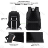 Anti Theft Waterproof Computer Backpack Large Capacity Custom Logo Business School USB Charging Port Laptop Backpack