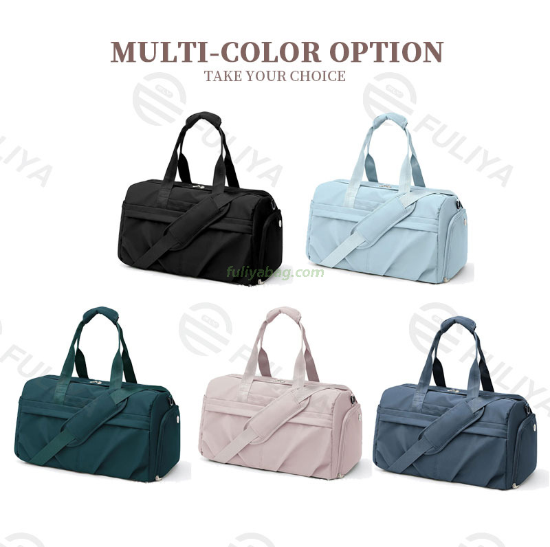 Custom Logo Size Duffle Sports Gym Bag Portable Women Travelling Duffel Travel Bag with Waterproof Shoe Compartment