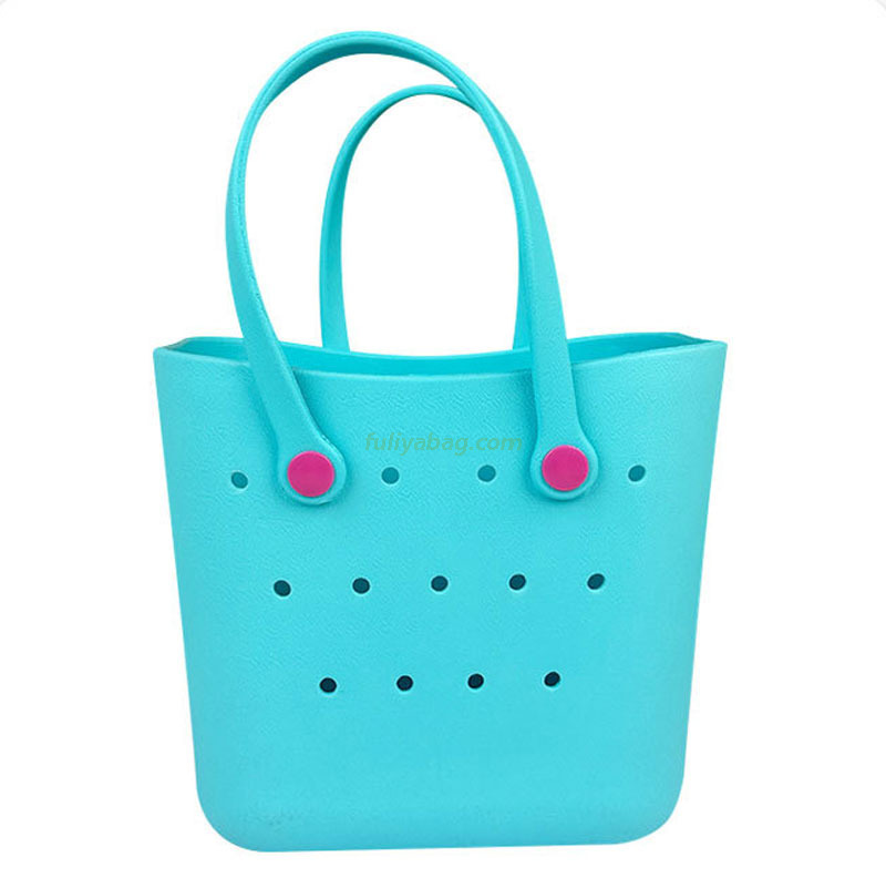 Multipurpose Outdoor Silicone EVA Satchel Purse Kids Cartoon Cute Badge Shoulder Handbags Children DIY Beach Tote Bag