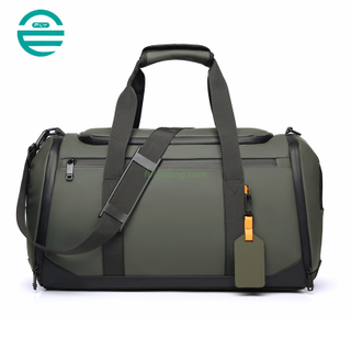 Custom Unisex Large Capacity Hand Carry Travel Luggage Bag Shoes Compartment Waterproof Sports Fitness Gym Duffel Bag