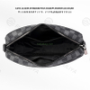 Custom Logo Brand Black Plaid PU Leather Casual Small Square Sling Shoulder Bags Luxury Business CrossBody Bag for Men