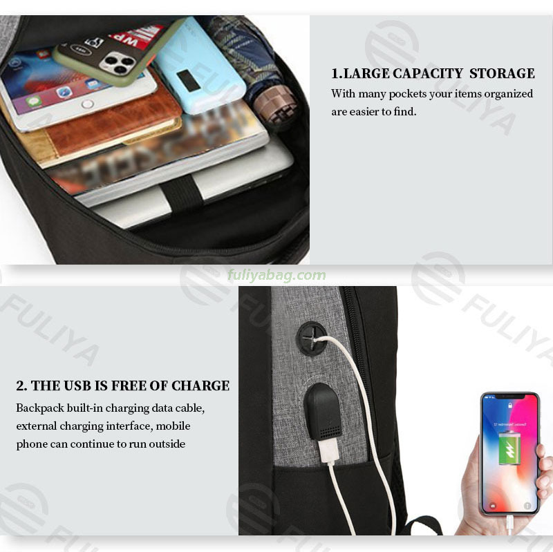 High Quality Vintage 3-in -1 Large Capacity College Backpack Bag Travel Backpack Men Business Laptop Backpack with USB