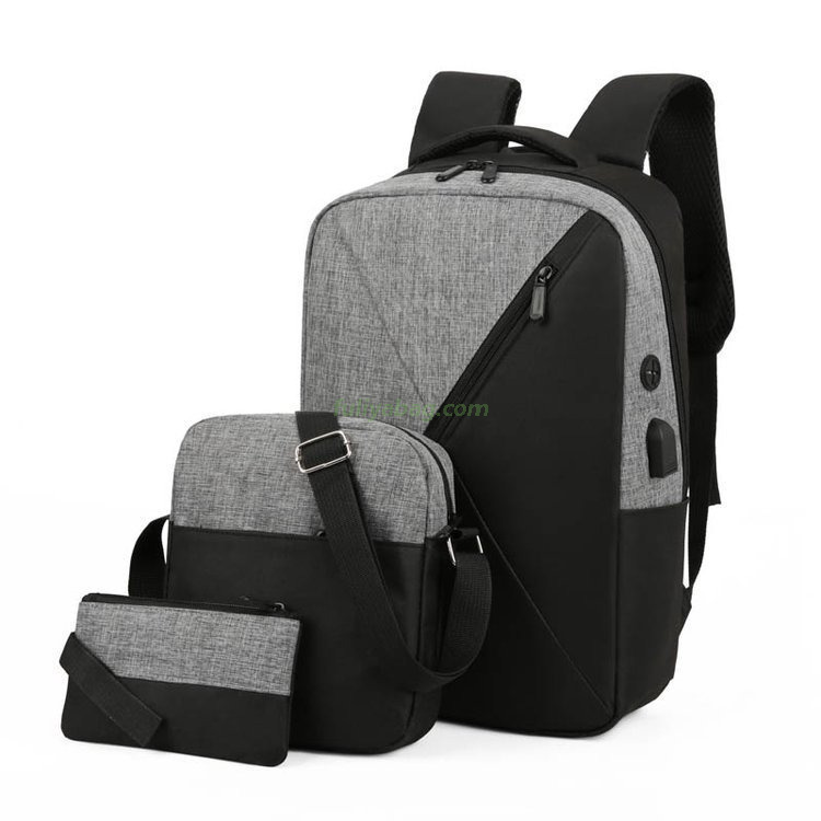 High Quality Vintage 3-in -1 Large Capacity College Backpack Bag Travel Backpack Men Business Laptop Backpack with USB