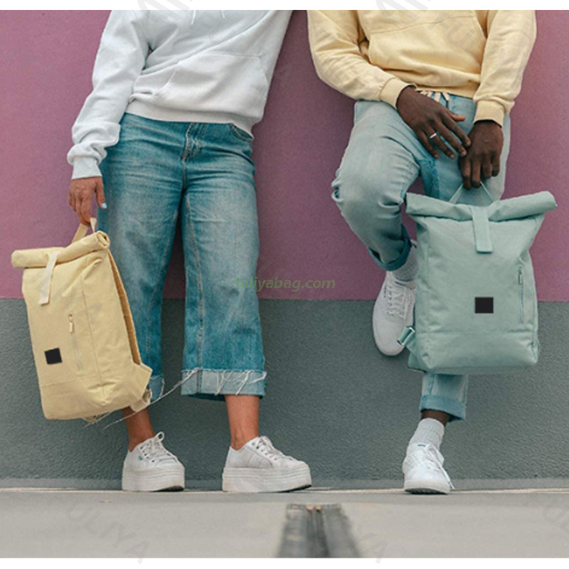 Fashion Outdoor Rolltop Backpack Waterproof Lightweight Roll Up Daypack Bag Student Laptop Backpack for Men Women