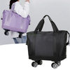 Waterproof Gym Sport Duffel Fitness Handbag Custom Women Man Expandable Trolley Travel Tote Bag with Wheel