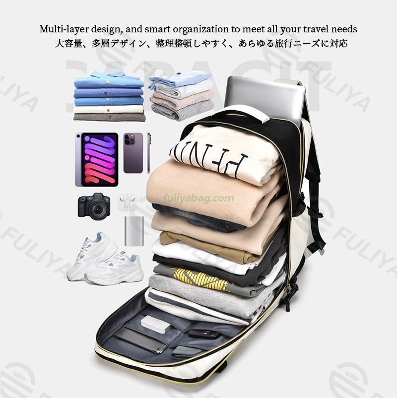 Custom Logo Large Capacity Flight Approved Weekender Bag College Business Laptop Back Pack Travel Backpack for Women Men