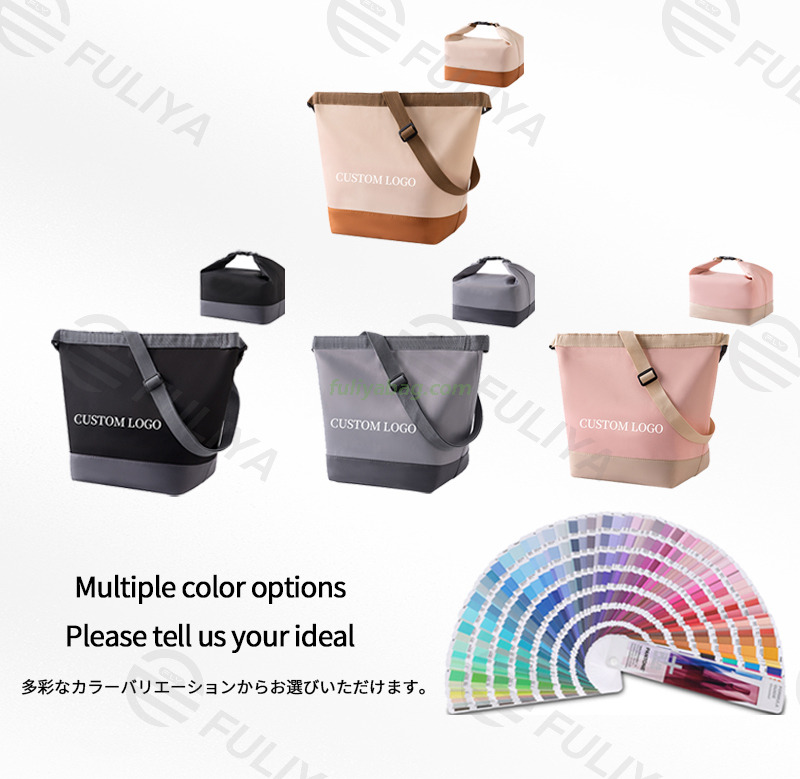 Women's Durable Large Capacity Foldable Crossbody Tote Bag Outdoor Picnic Insulated Cooler Bento Lunch Box With Bag