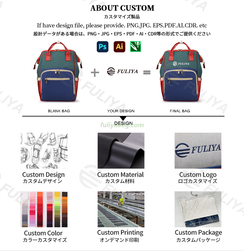 Fashion Large Capacity Dry Wet Bag Mommy Travel Usb Backpack Waterproof Fabric Diaper Bag With Large Capacity for Mommy