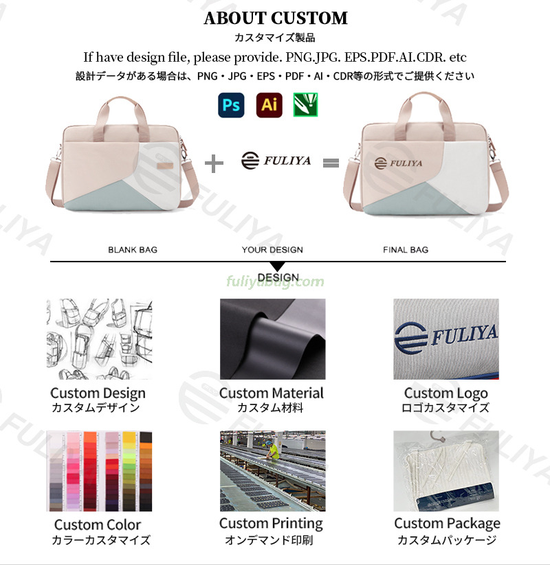 Factory Custom High Quality Business Outdoor Laptop Crossbody Bag Macbook Laptop Conference Tote Bag for Women