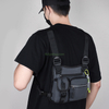 Custom Logo Portable Travel Waterproof Tactical Fishing Adjustable Belt Chest Sling Bag Men Sports Running Vest Bag