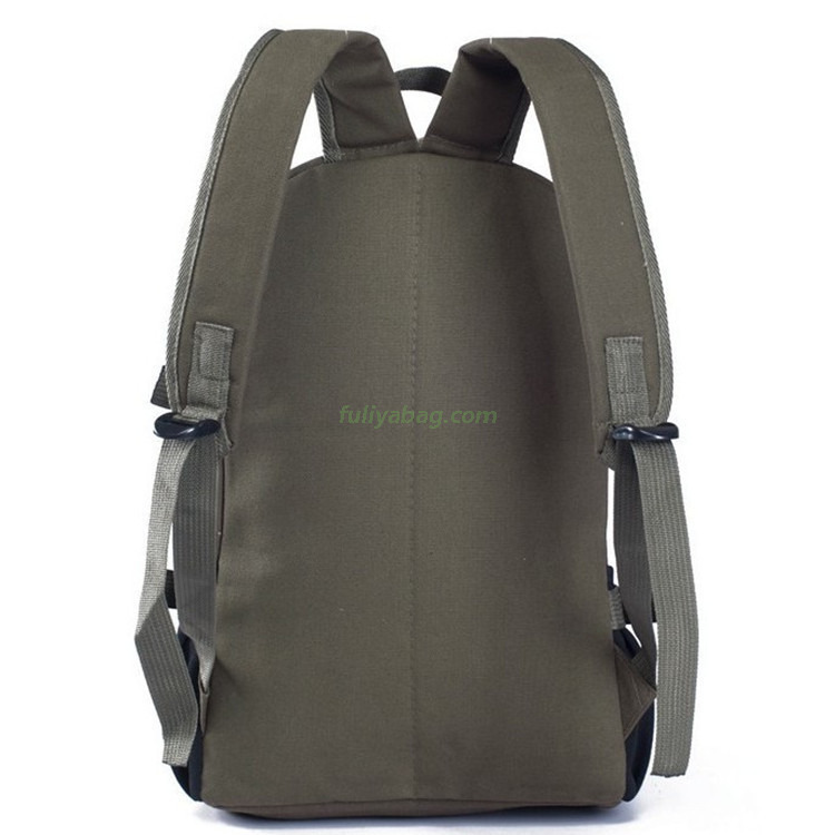 Fuliya Men's Simple Multi Function Backpacks Leisure Travel Large Capacity Student School Bag Canvas Laptop Backpack for Sport