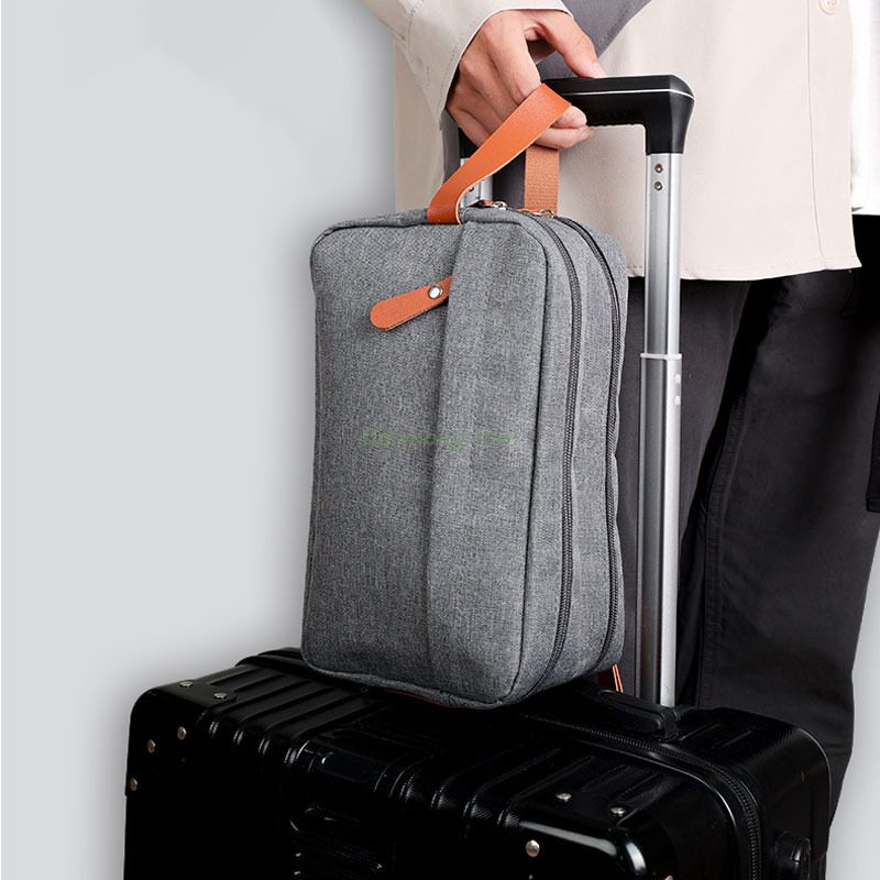 Custom Logo Men Women Oxford Cloth Makeup Bag Portable Handbag Hanging Toiletries Travel Cosmetic Skincare Storage Bag